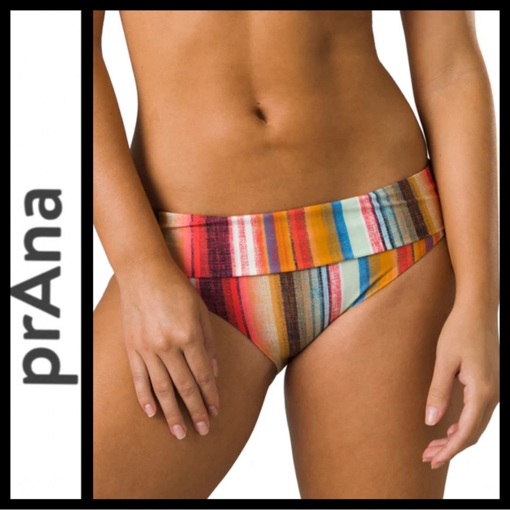 NWOT prAna Baja Stripe Marta Bikini Bottoms